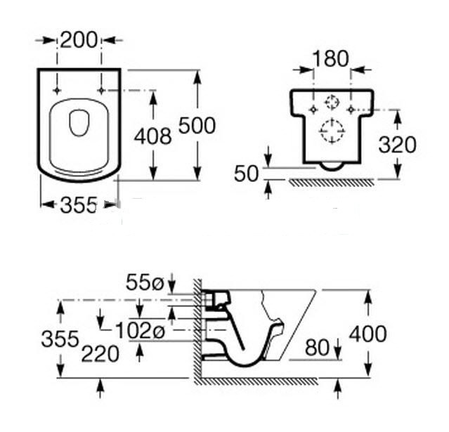 Унитаз Roca Hall 346627000 подвесной