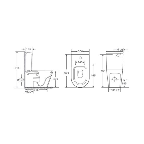 Унитаз компакт Delice France Lorraine Compact