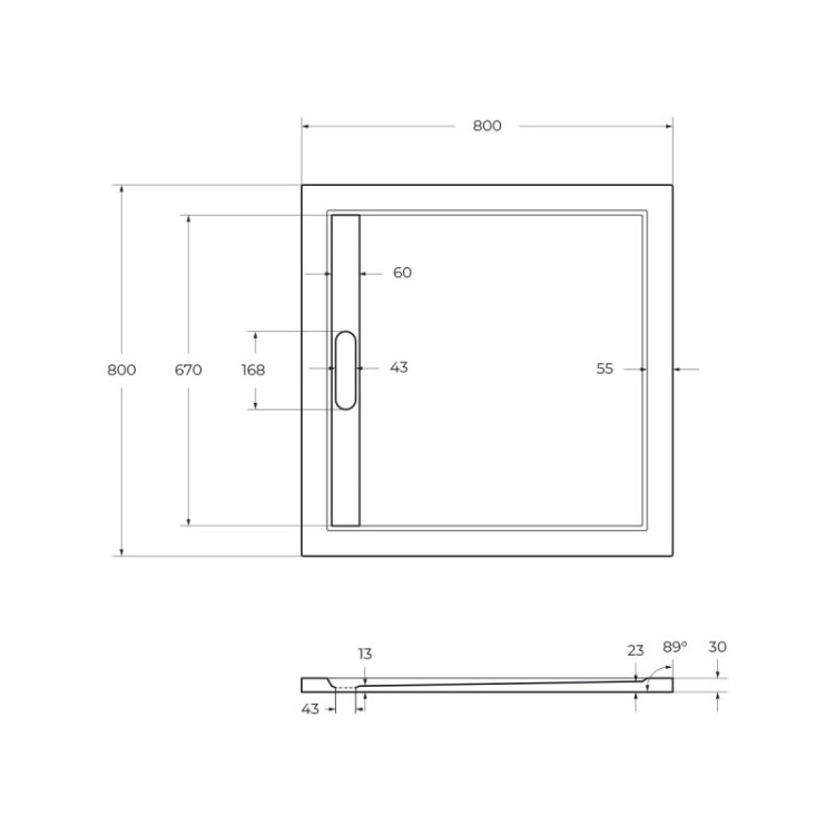 Сифон для поддонов из искусственного мрамора Cezares TRAY-AS-01
