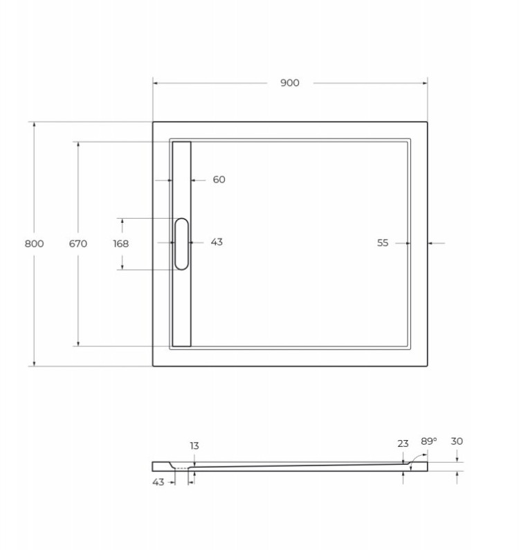 Сифон для поддонов из искусственного мрамора Cezares TRAY-AS-01