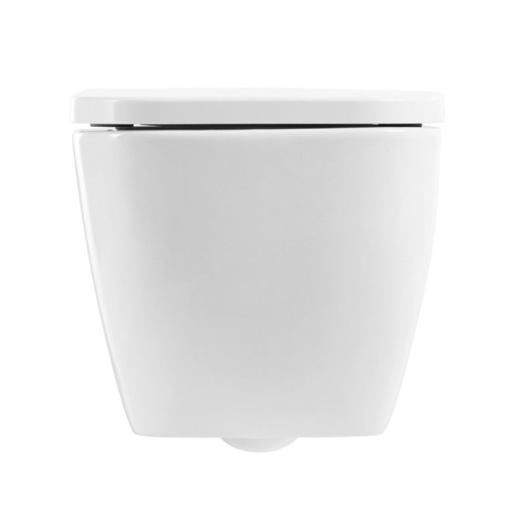 Унитаз подвесной безободковый с сиденьем BelBagno BB10100CHR/SC