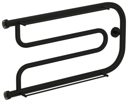 Полотенцесушитель водяной Сунержа Гусли 2 полки+ 320х650 Матовый чёрный