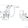 Смеситель для ванны с ручным душем, настенный [BI17A]