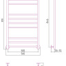 Полотенцесушитель водяной Стилье Универсал-57 1000х500 (Полка +2+4+3) П 18 Без покрытия
