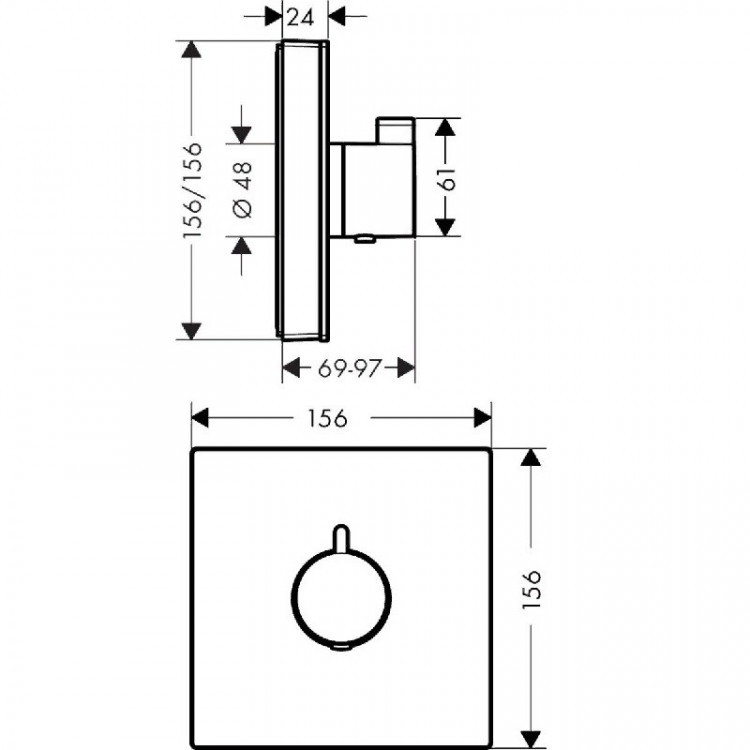 Смеситель для душа Hansgrohe ShowerSelect 15734600 с термостатом