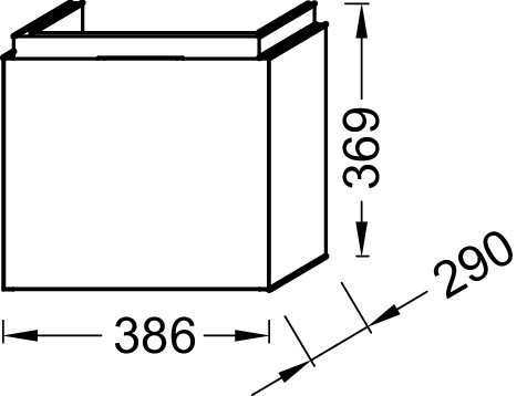 Мебель для рукомойника 39 см Jacob Delafon RYTHMIK EB1036-R3