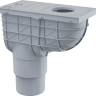 Ливнеотвод 300×155/125/110 мм, сток – прямой, серый Alcadrain AGV4S