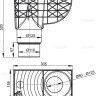 Ливнеотвод 300×155/125/110 мм, сток – прямой, серый Alcadrain AGV4S