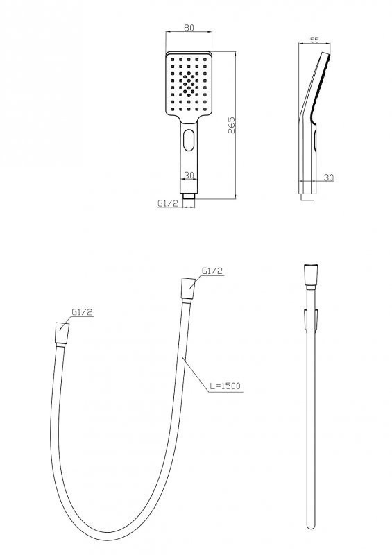 Душевая стойка со смесителем и изливом Cezares LUC-VSCM-CRM