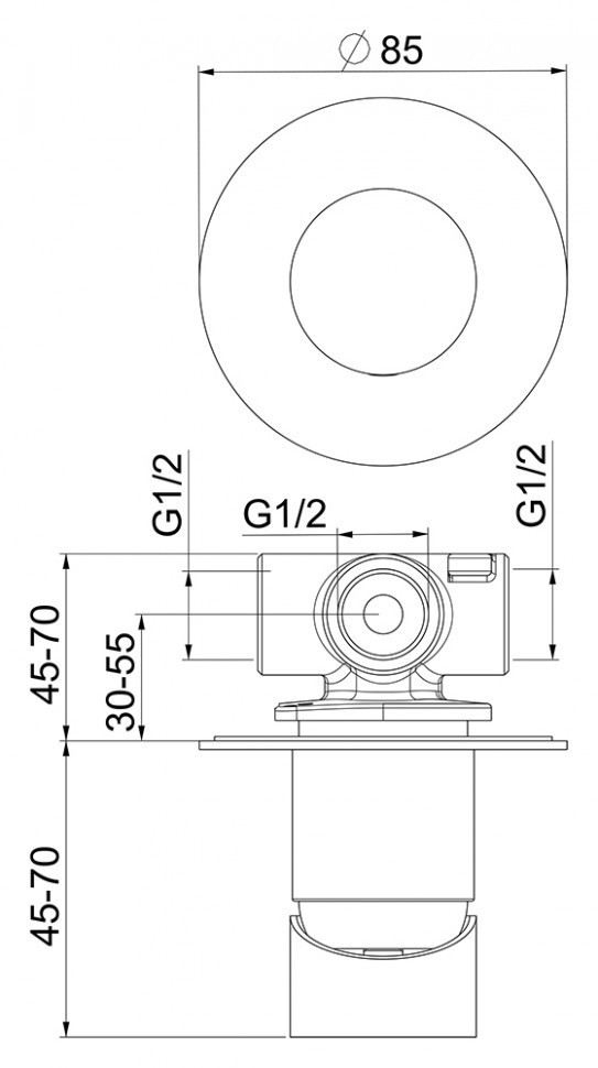 Смеситель для душа Webert One-B NB880101