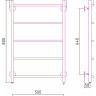 Полотенцесушитель электрический Стилье Формат 40 П 800х500 (5) Г16 Без покрытия