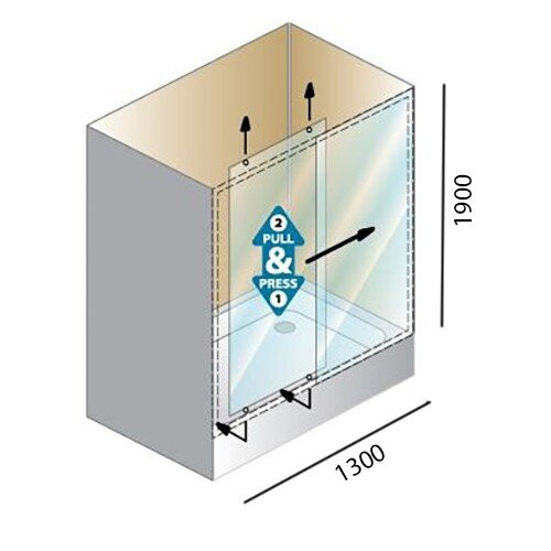 Душевая дверь в нишу Kolpa San Q line TV/2D 130