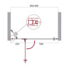 Душевая дверь в нишу BELBAGNO KRAFT-B-12 BelBagno KRAFT-B-12-60/30-C-Cr-R
