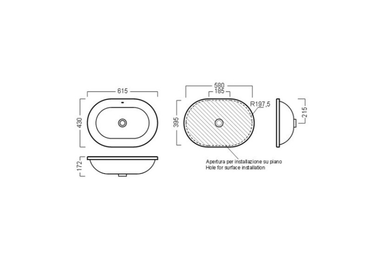 Раковина Hatria Daytime 61 YON2