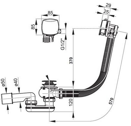 Слив-перелив Ravak X01438 с наливом