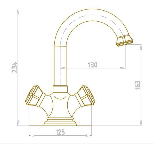Смеситель для раковины Bronze de Luxe Royal 21981/1
