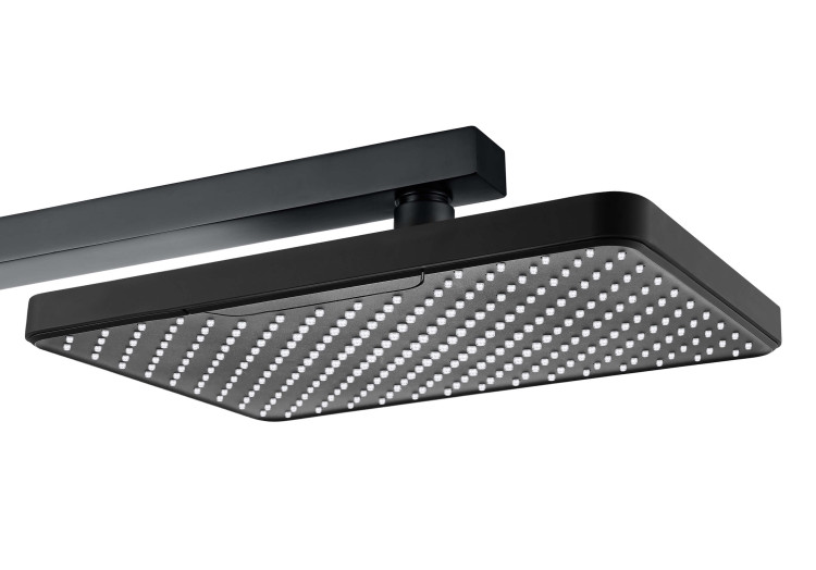 Верхний душ настенный 305х205мм Aquatek, матовый черный AQ2081MB