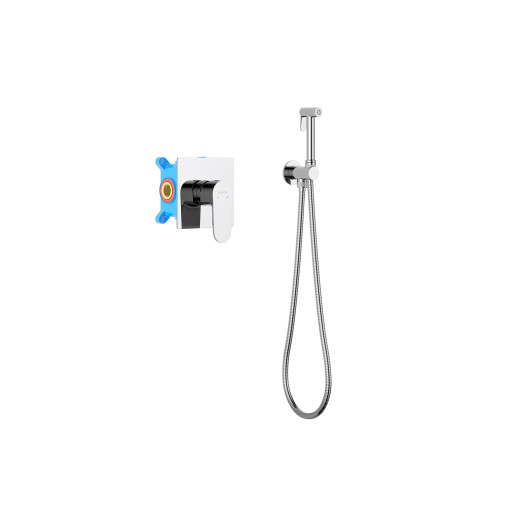 Набор с гигиеническим душем (смеситель + гигиеническая лейка + шланг + шланговое подсоединение с держателем) Aquatek AQ1219CR ОБЕРОН