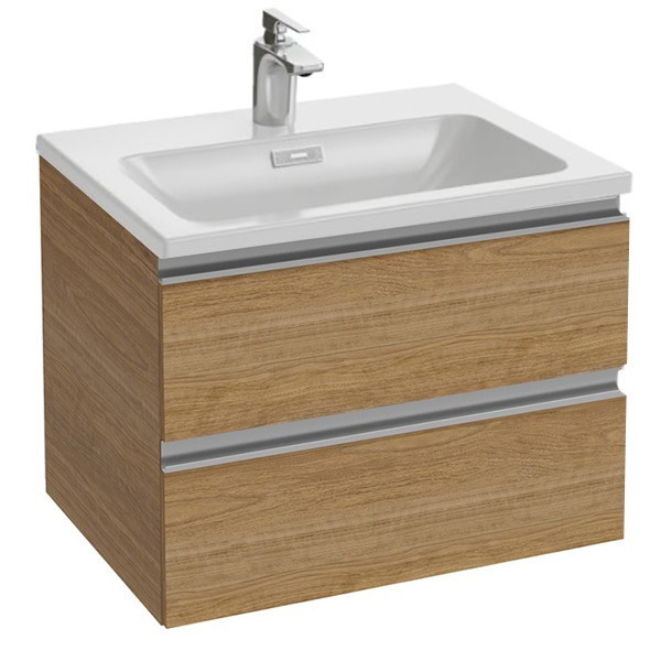 Тумба под раковину Jacob Delafon Vox 60 подвесная 2 ящика прямые ручки