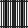 Отопительный радиатор Сунержа Эстет-11 500х540 12 секций Матовый чёрный