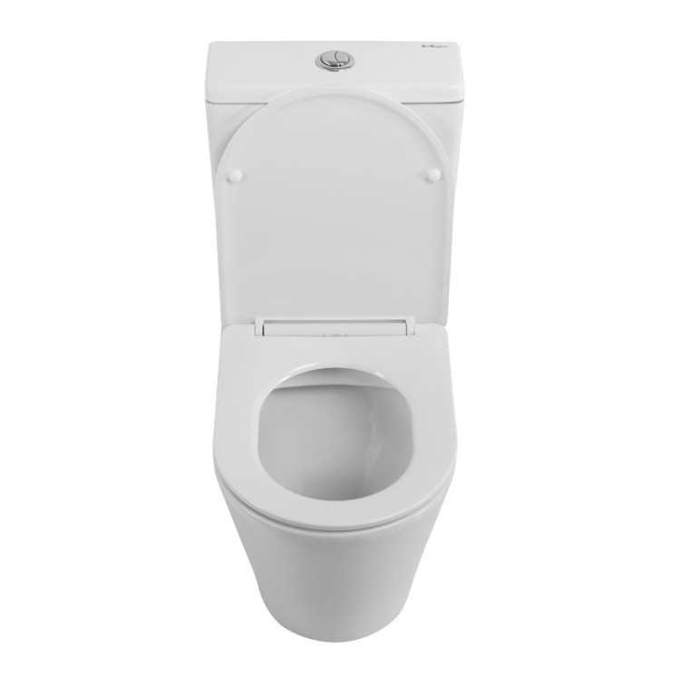 Чаша унитаза безободкового с сиденьем дюропласт soft close P-trap Cezares BB2149CPR/SC
