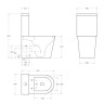 Чаша унитаза безободкового с сиденьем дюропласт soft close P-trap Cezares BB2149CPR/SC