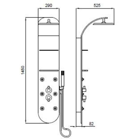 Душевая панель Kolpa San Neo 4F с гидромассажем