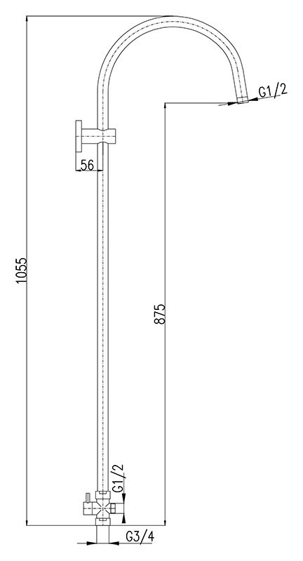 Душевая штанга Rav Slezak SD0654SM