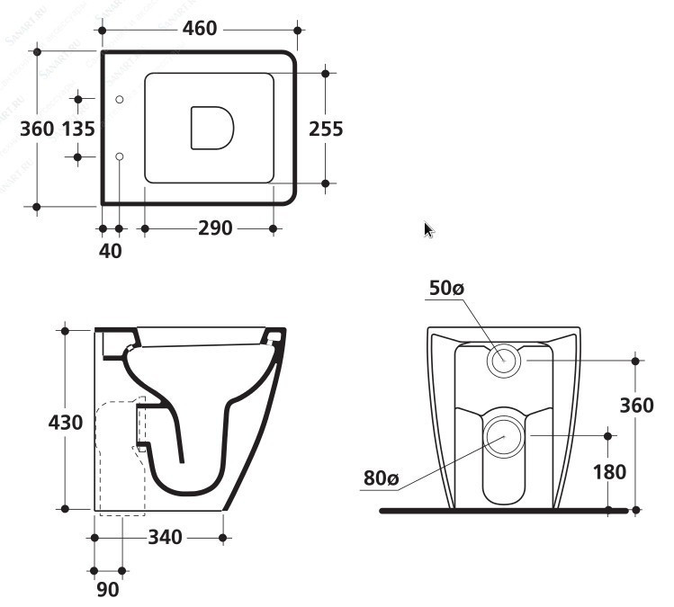 Унитаз Kerasan Ego 3214