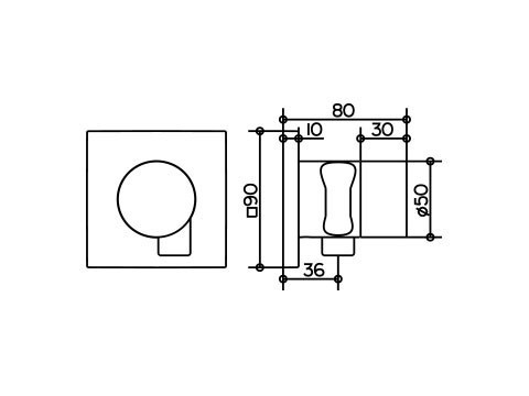 Запорный вентиль Keuco Ixmo 59557 010202
