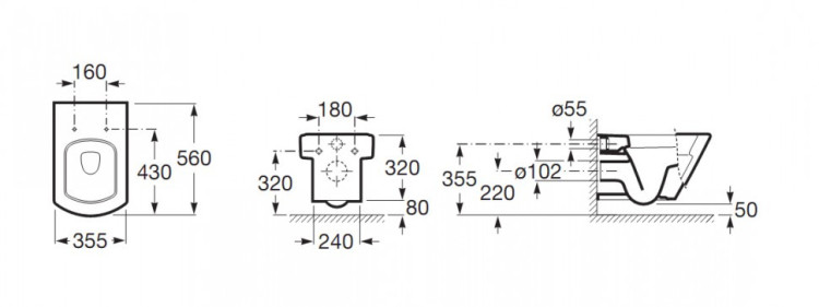 Унитаз Roca Hall 34662E000 подвесной