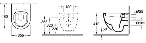 Унитаз Villeroy&Boch Subway 660410 подвесной