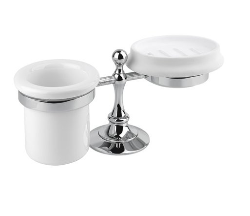 Держатель стакана и мыльницы настольный Cezares OLIMP-STT-02-Sw