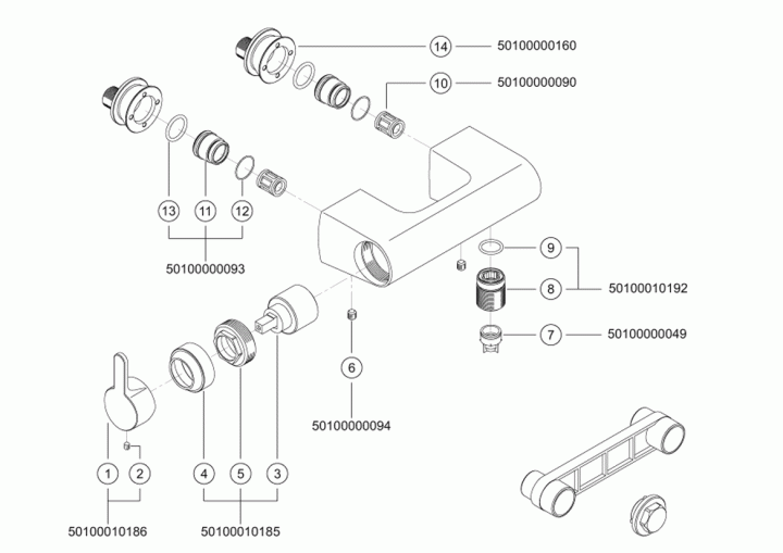 Смеситель Keuco Elegance New 51620 010100