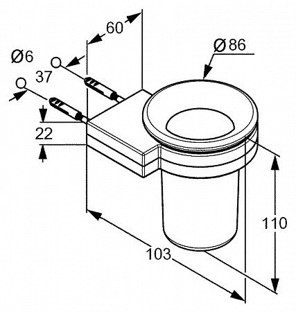 Стакан для зубных щеток Kludi A-xes 48990L3