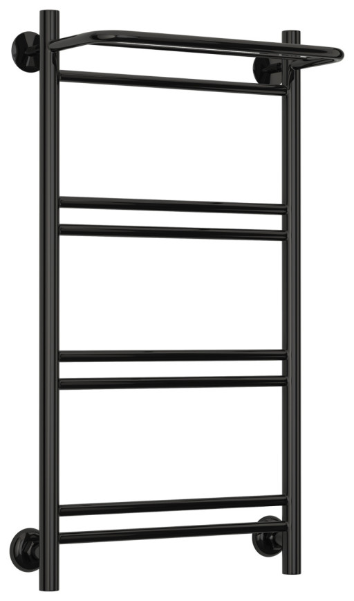 Полотенцесушитель водяной Стилье Версия-Н1 800х400 (Полка+1+2+2+2) П 16 Чёрный