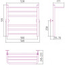 Полотенцесушитель водяной Стилье Универсал-57 600х500 (Полка +2+3) П 18 Без покрытия