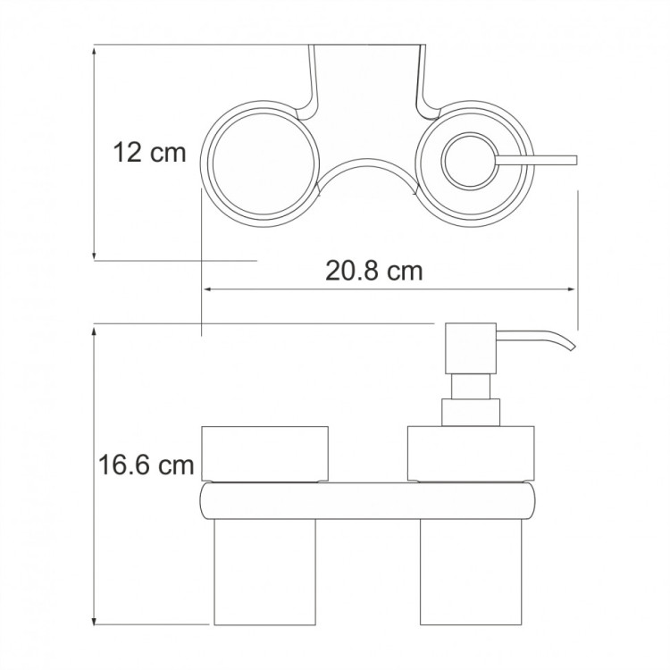 WasserKRAFT Berkel K-6889 Держатель стакана и дозатора