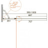 Шторка на ванну RELAX-V-11 Cezares RELAX-V-11-100/140-P-Bi-R