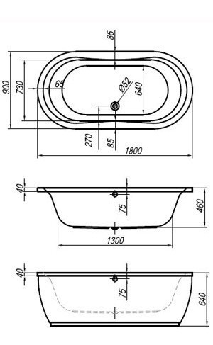 Акриловая ванна Kolpa San Libero 180x90
