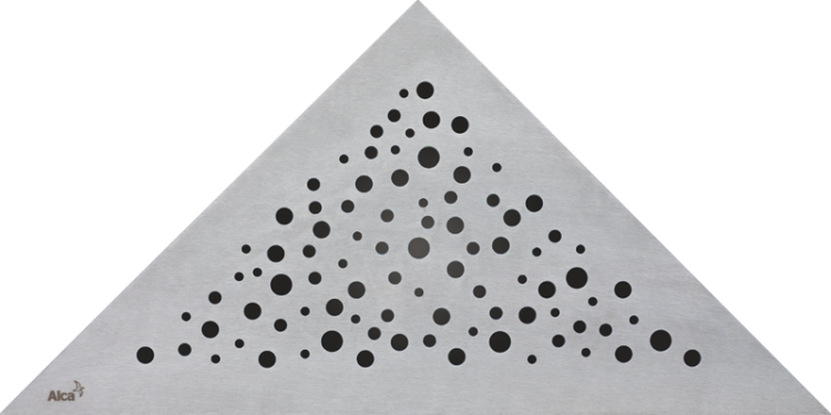Решетка для углового водоотводящего желоба, нержавеющая сталь-мат Alcadrain VIEW
