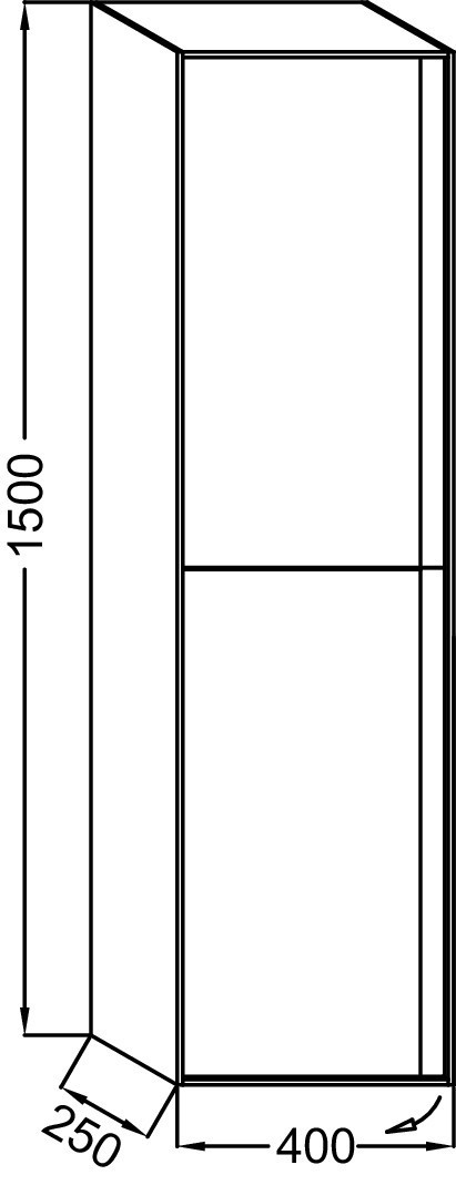 Колонна 40 см Л, матовый светло-коричневый Jacob Delafon RYTHMIK PURE EB1774G-M65