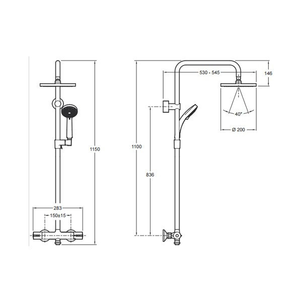 Душевая система Jacob Delafon July E45716-CP