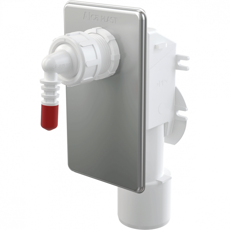 Сифон для сбора конденсата под штукатурку DN40 и DN50, нержавеющая сталь Alcadrain AKS7