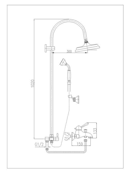 Душевая система Rav Slezak Labe L054.5/3