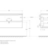 База под раковину подвесная с двумя выкатными ящиками BelBagno ACQUA-1000-2C-SO-CVG