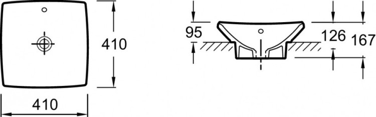 Раковина-чаша 41 х 41 см Jacob Delafon ESCALEE1325-00