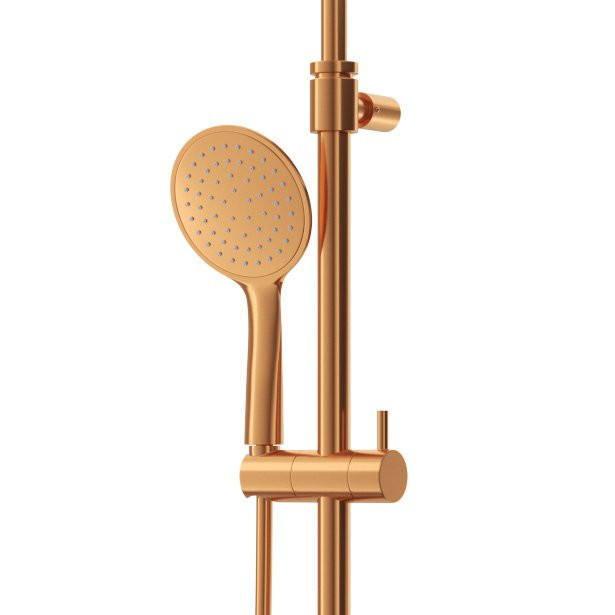 Душевая стойка телескопическая, с изливом с верхним и ручным душем с тонкой ручкой Cezares LEAF-CVDA-30-L-BIO