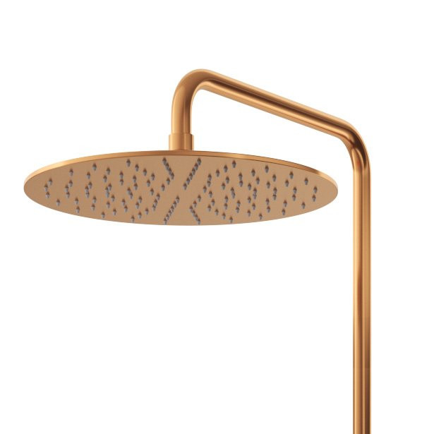 Душевая стойка телескопическая, с изливом с верхним и ручным душем с тонкой ручкой Cezares LEAF-CVDA-30-L-BIO