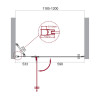 Душевая дверь в нишу BELBAGNO KRAFT-B-12 BelBagno KRAFT-B-12-60/40-C-Cr-L